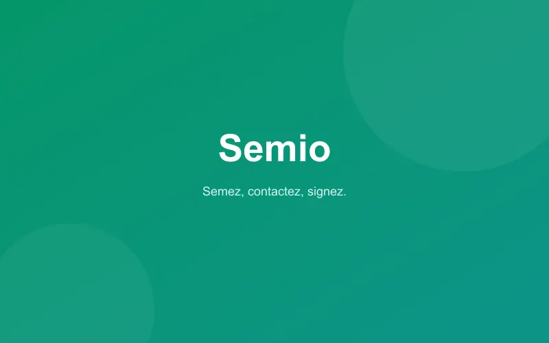 Projet Semio, le SaaS de prospection qui remplit le carnet de chantiers pour Semio, SaaS B2B / Prospection commerciale à France
